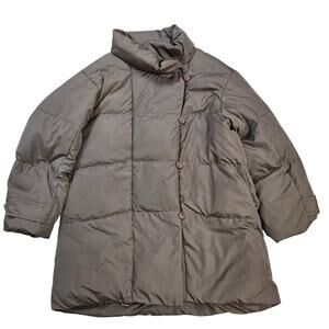Snidel Puffer Down Jacket Duck Down Taupe Color Zip Buttons Size 0